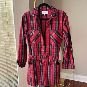 Current/Elliot Plaid Mini Dress